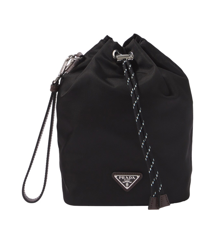 Photo: Prada Prada Speedrock Re-Nylon leather-trimmed pouch