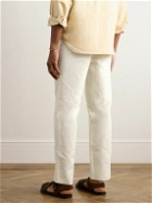 Stòffa - Straight-Leg Cotton and Linen-Blend Twill Trousers - Neutrals