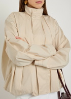 Lemaire High-neck Pleated Cotton Jacket Yellow Light