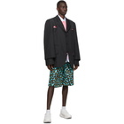 Comme des Garcons Homme Plus Black Gabardine Cut-Out Blazer