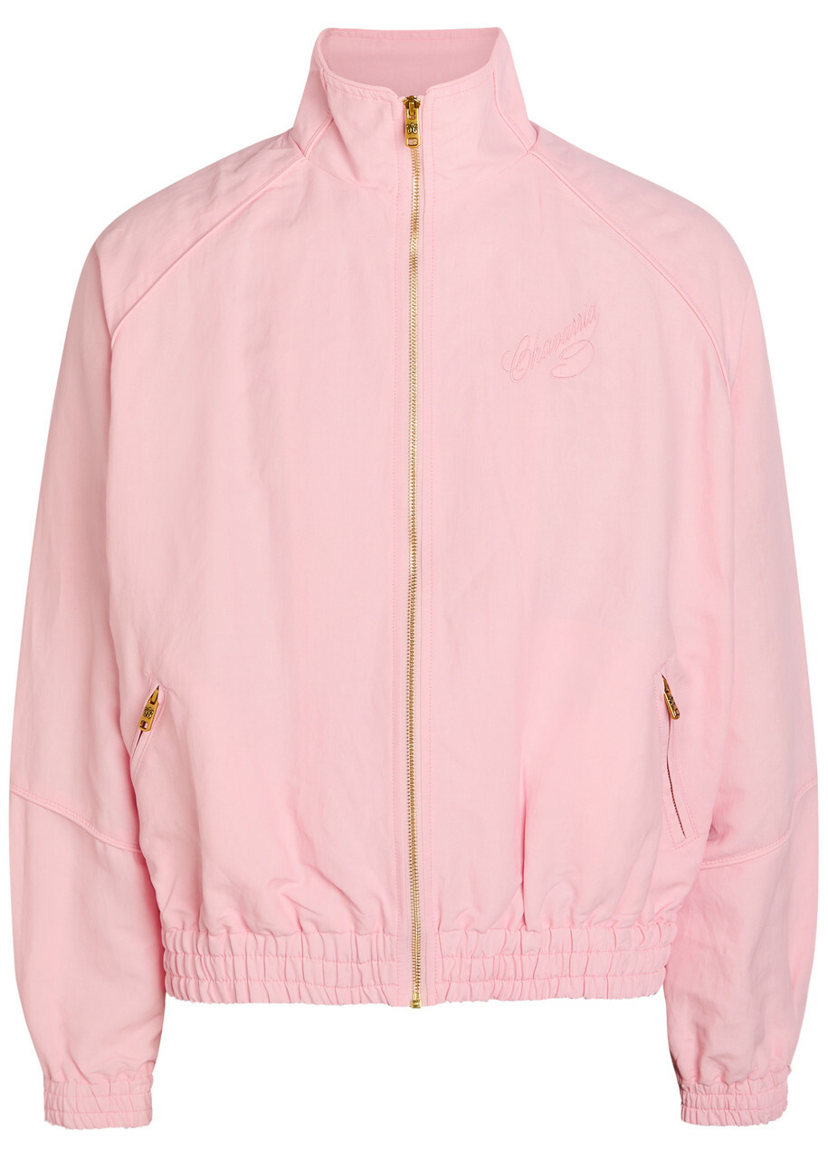 Willy Chavarria Ruff Rider Logo-embroidered Woven Track Jacket Pink