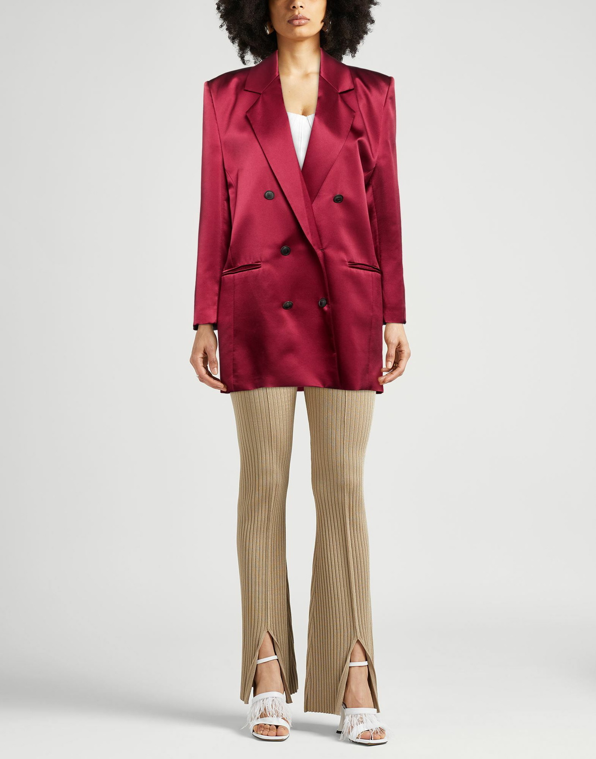Magda Butrym Womens Blazer Burgundy