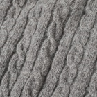 Jamieson's of Shetland Men's Cable Crew Knit in Steel Grey