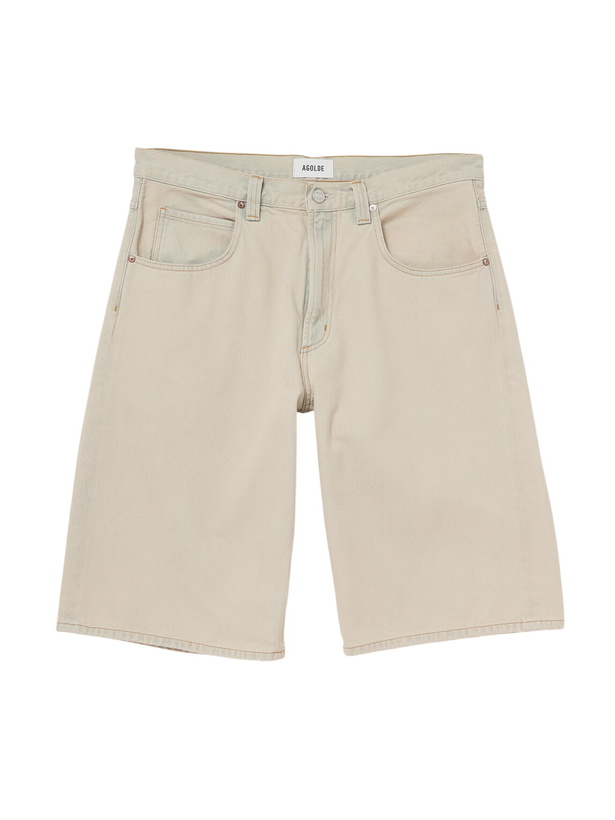 Photo: AGOLDE - Fusion Straight-Leg Denim Shorts - Neutrals