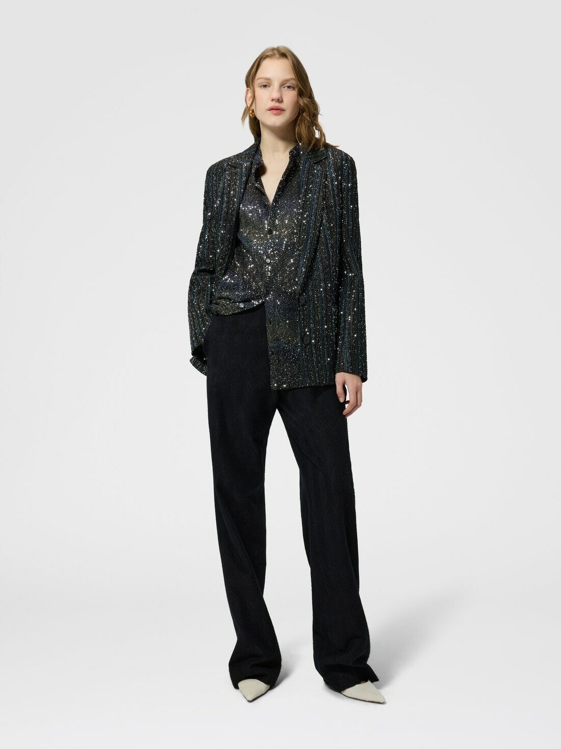 Missoni - Striped lamé knit blazer, Women, Multicoloured
