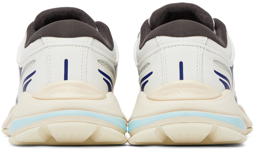 Heron Preston White & Blue Block Stepper Sneakers Heron Preston