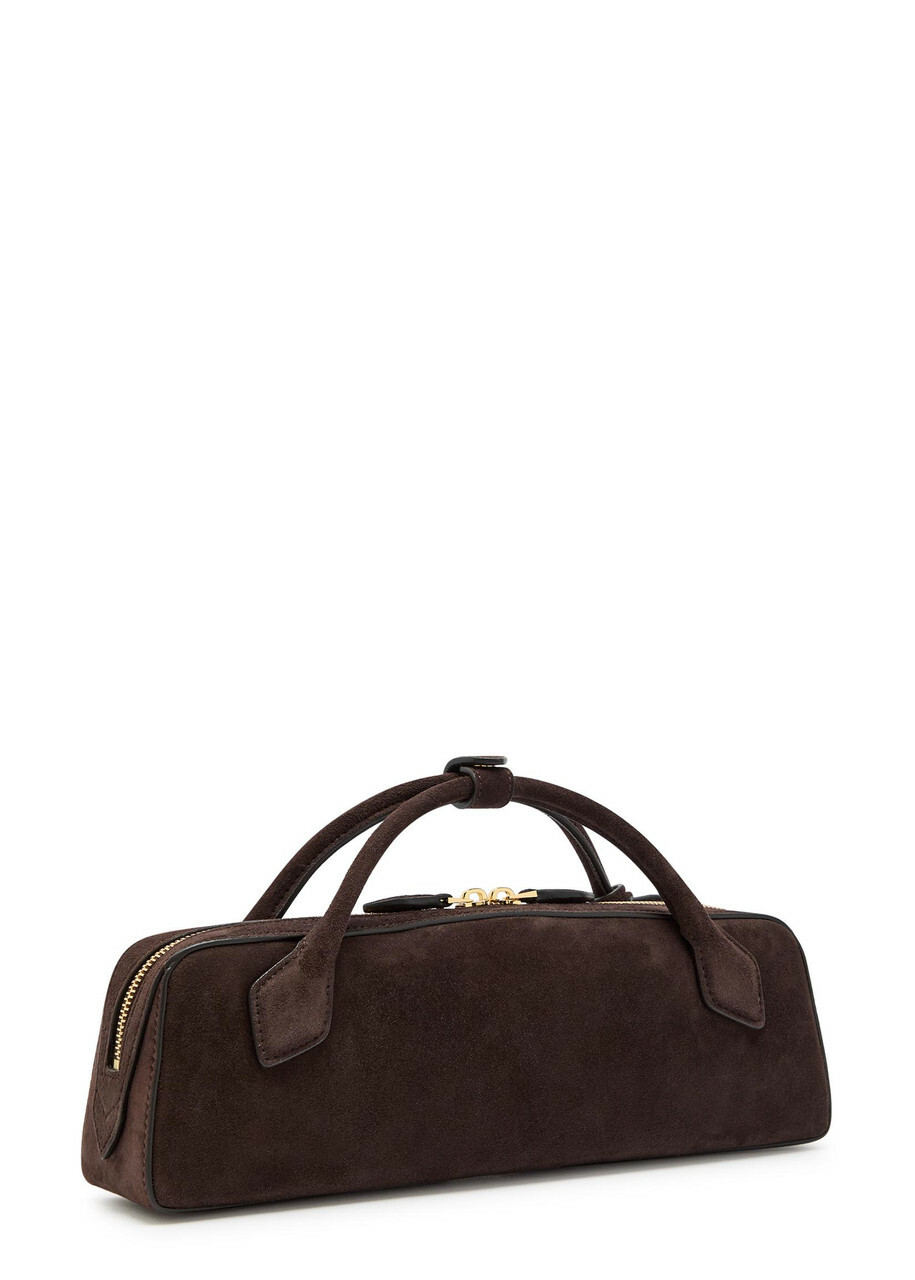 Alaïa Le Teckel Suede Clutch - Brown - One Size