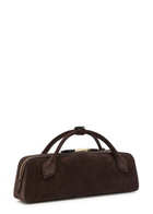 Alaïa Le Teckel Suede Clutch - Brown - One Size