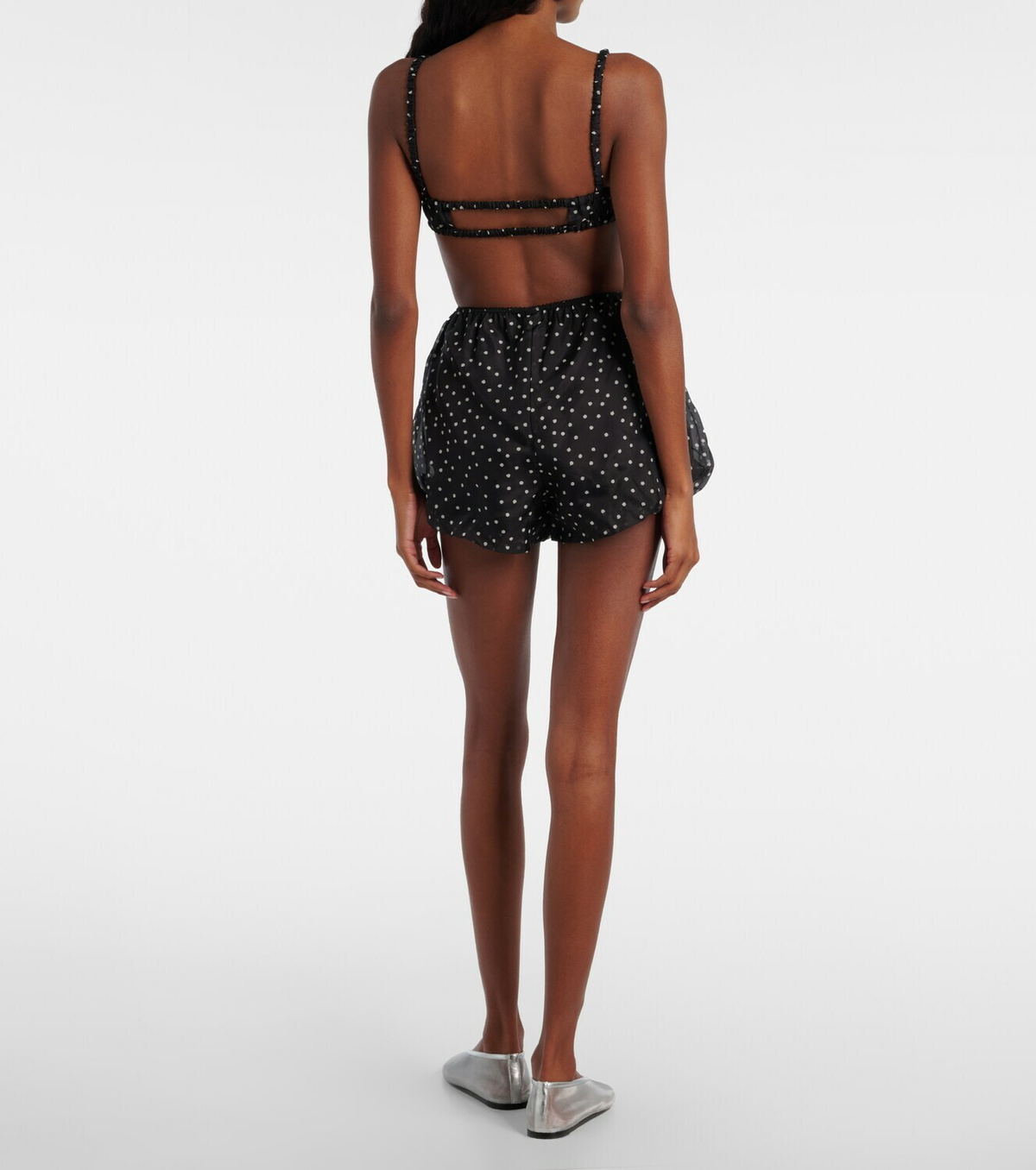 SIR Polka-dot silk bralette