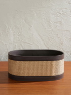 Brunello Cucinelli - Raffia and Leather Organizer Basket