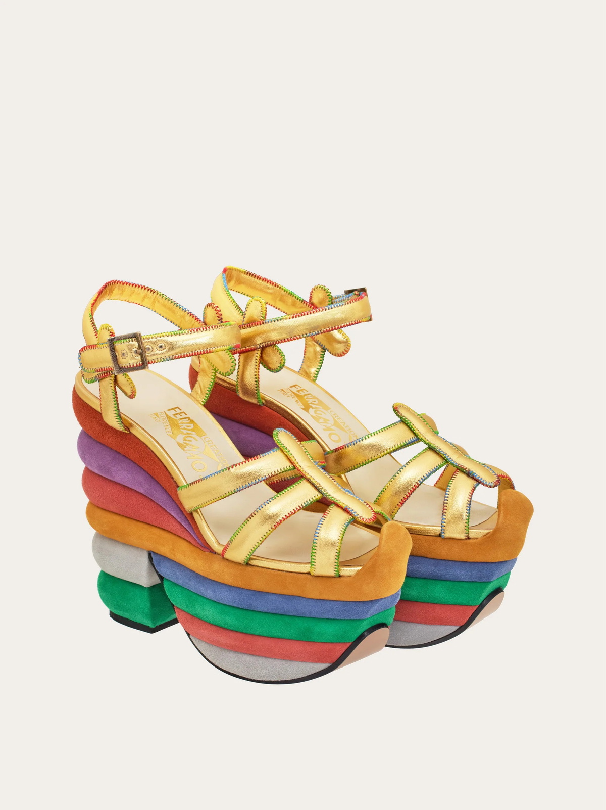 Ferragamo Womens Rainbow (1938) in Multicolor