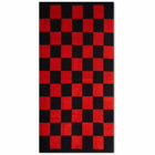 HAY Check Bath Towel in Poppy Red