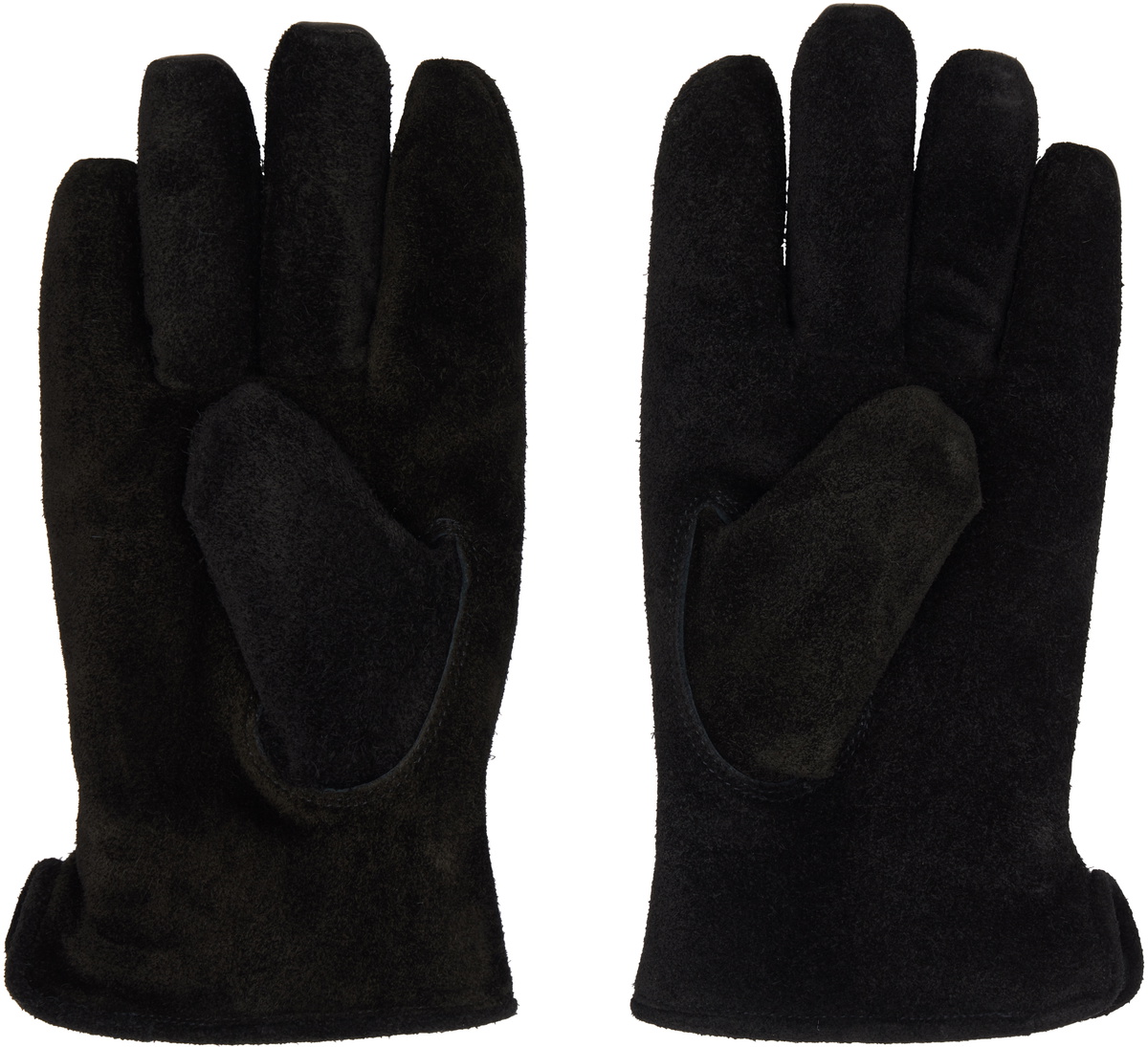 Neighborhood Black Leather Boa Gloves Neighborhood
