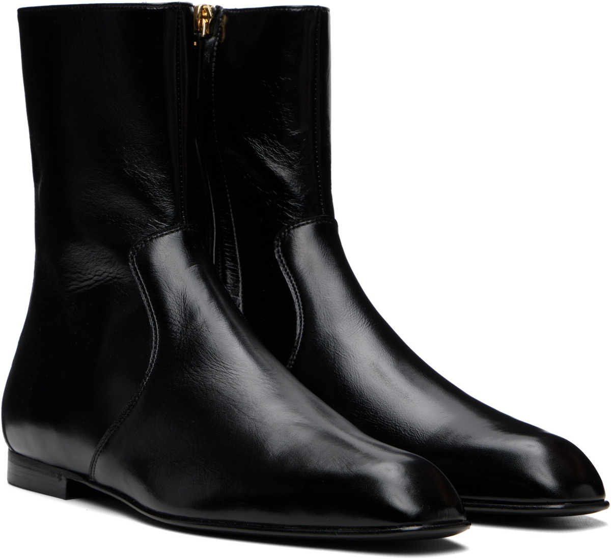 KHAITE Black Colt Ankle Boots