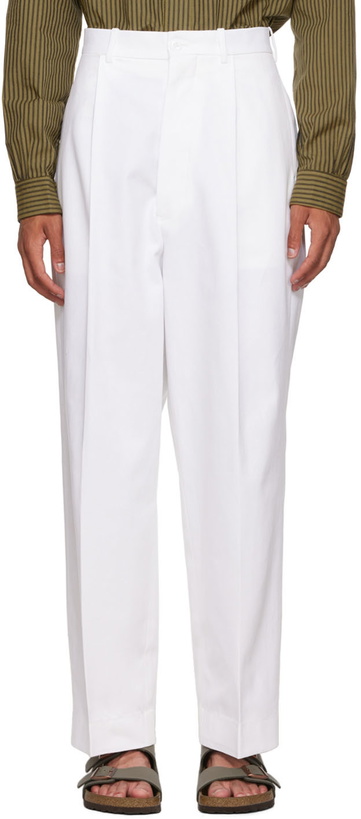 Photo: Connor McKnight White Pleated Trousers