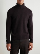 De Petrillo - Wool and Cashmere-Blend Rollneck Sweater - Burgundy