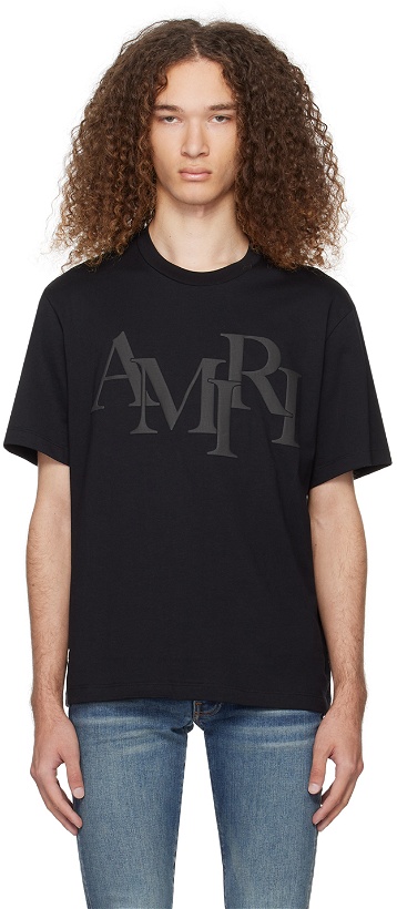 Photo: AMIRI Black Staggered T-Shirt