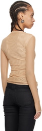 GUESS USA Beige Faded Long Sleeve T-Shirt