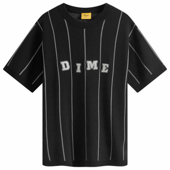 Photo: Dime Men's Striped Short Sleeve Knit in Black