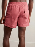 Bather - Straight-Leg Mid-Length Recycled Swim Shorts - Orange
