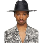 Saint Laurent Black Straw Waikiki Hat