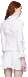 Ludovic de Saint Sernin White Ruffle Shirt