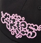 Aries - Bubble Embroidered Cotton-Twill Baseball Cap - Black