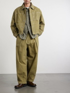 Story mfg. - Bracken Appliquéd Checked Organic Cotton Shirt - Green