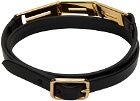 A.P.C. Black & Gold 'APC' Bracelet