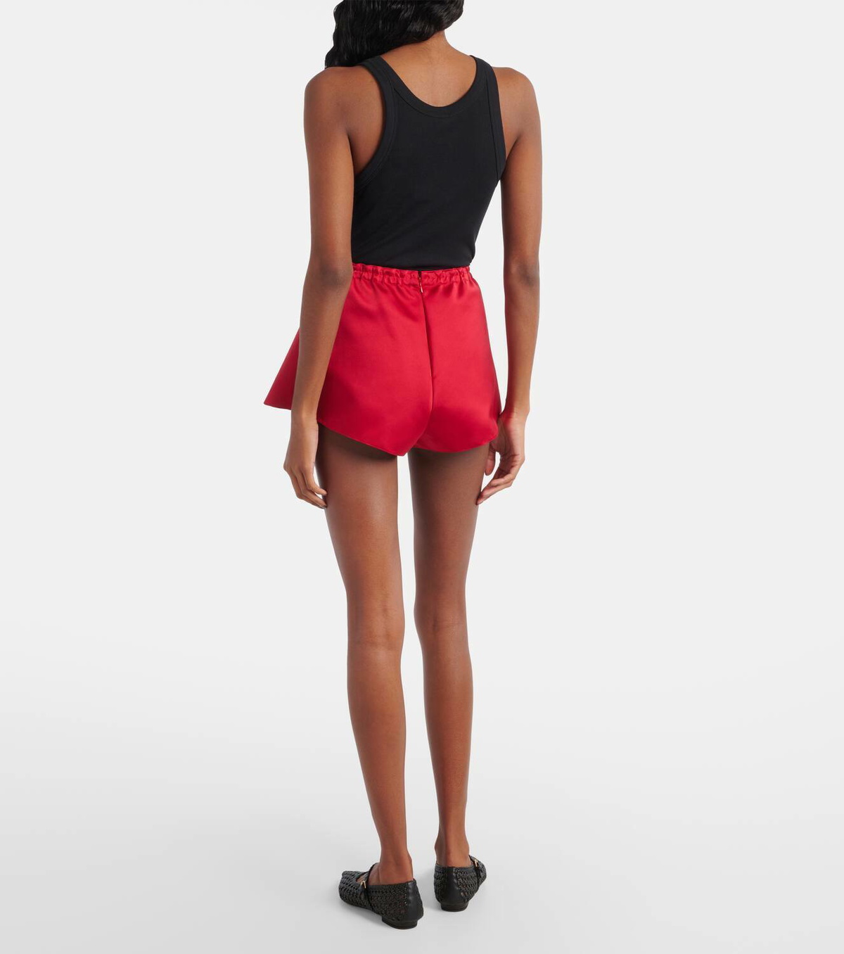 Giambattista Valli High-rise satin shorts