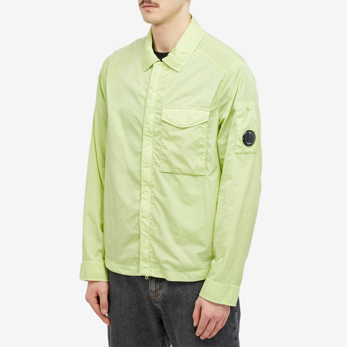 C.P. Company Men's Chrome-R Pocket Overshirt in White Pear C.P.