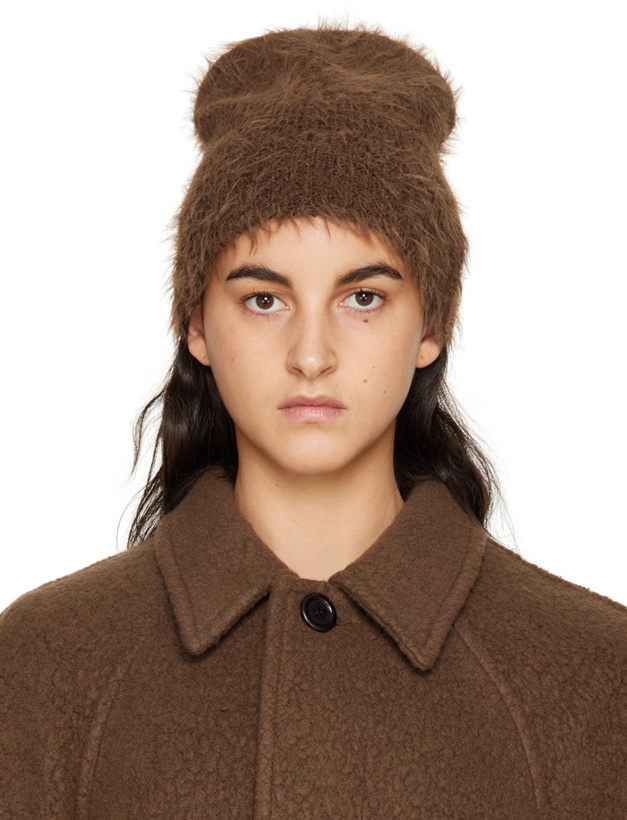 Photo: AMOMENTO Brown Shaggy Beanie