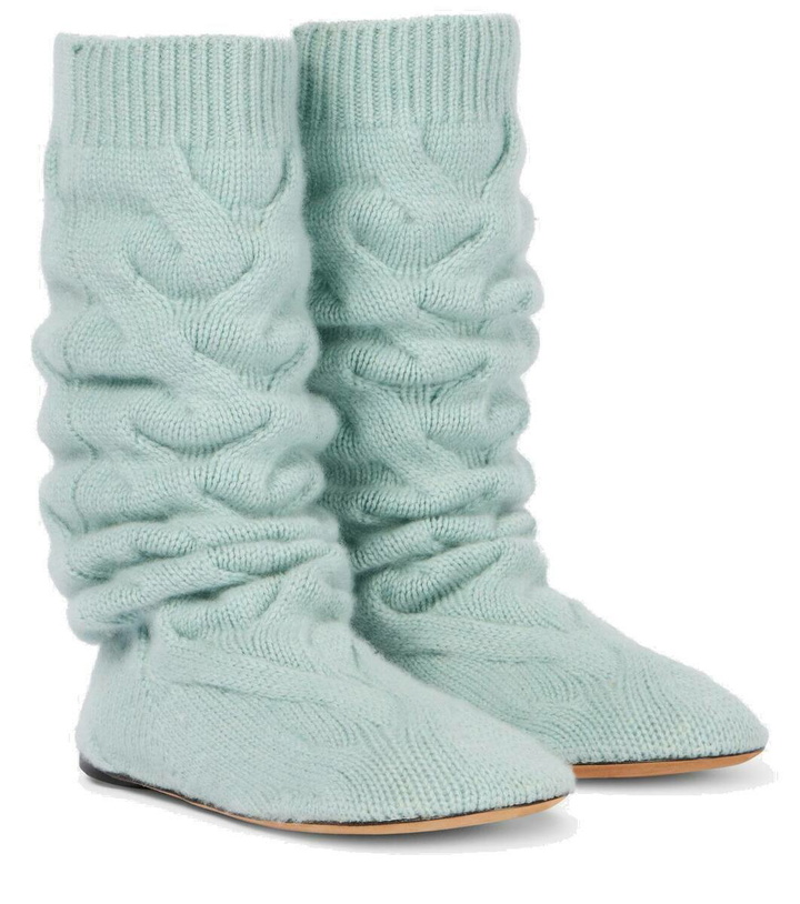 Photo: Loro Piana Cocooning cable-knit sock boots