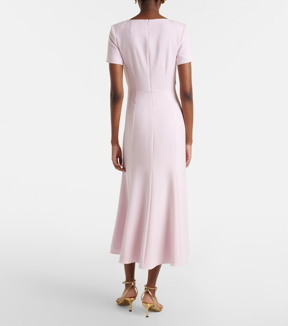 Roland Mouret Draped cady midi dress