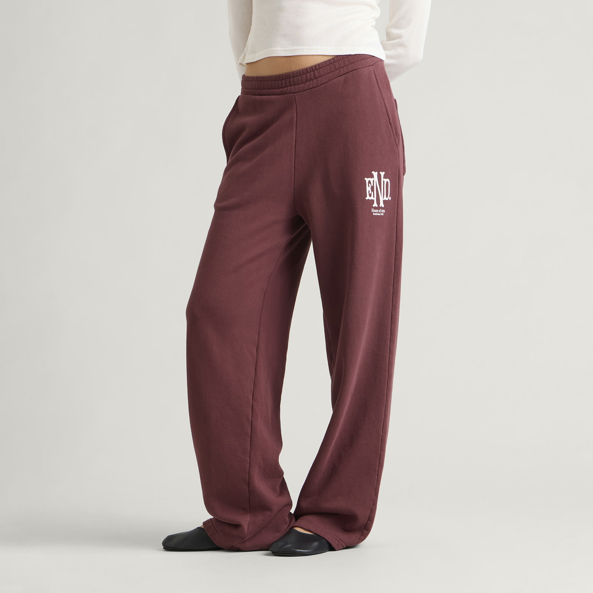 END. Mono Sweatpant in Oxblood