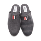 Thom Browne Grey Flannel 4-Bar Engineered Slippers