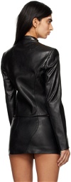 Aya Muse Black Ubala Faux-Leather Jacket