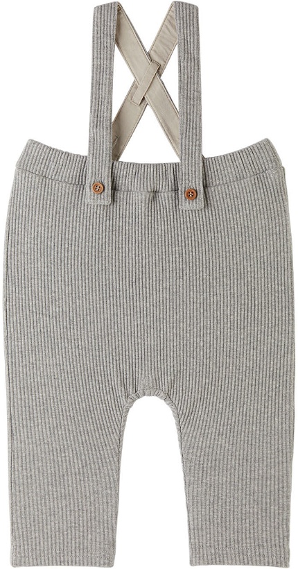 Photo: Kodomo BEAMS Baby Gray Cotton Overalls