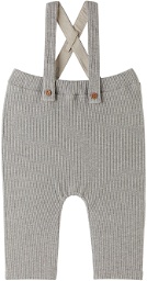 Kodomo BEAMS Baby Gray Cotton Overalls
