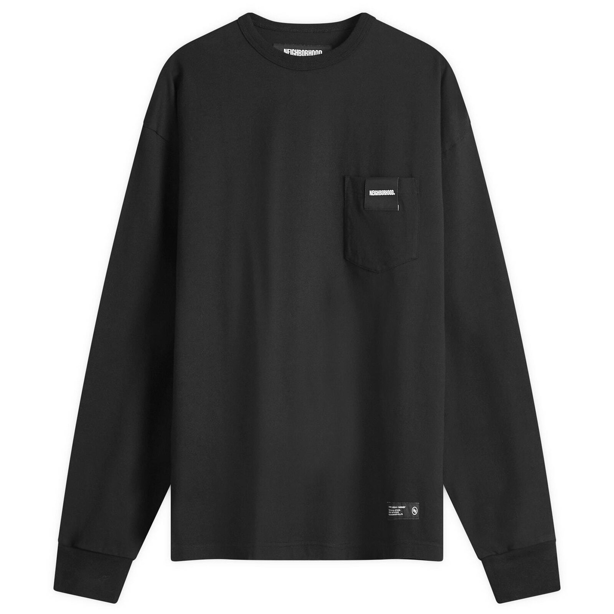 Neighborhood Men's Classic Long Sleeve Pocket T-Shirt in Black