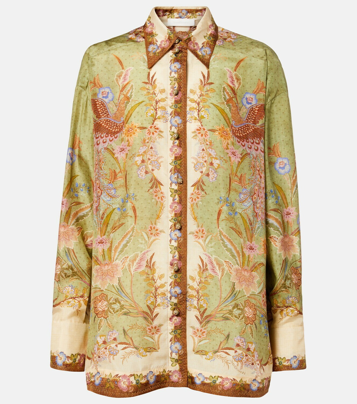 Zimmermann Indra printed silk shirt
