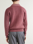 Aimé Leon Dore - Knitted Cotton-Blend Polo Sweater - Red