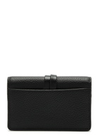 Chloe Alphabet Leather Card Holder - Black - One Size