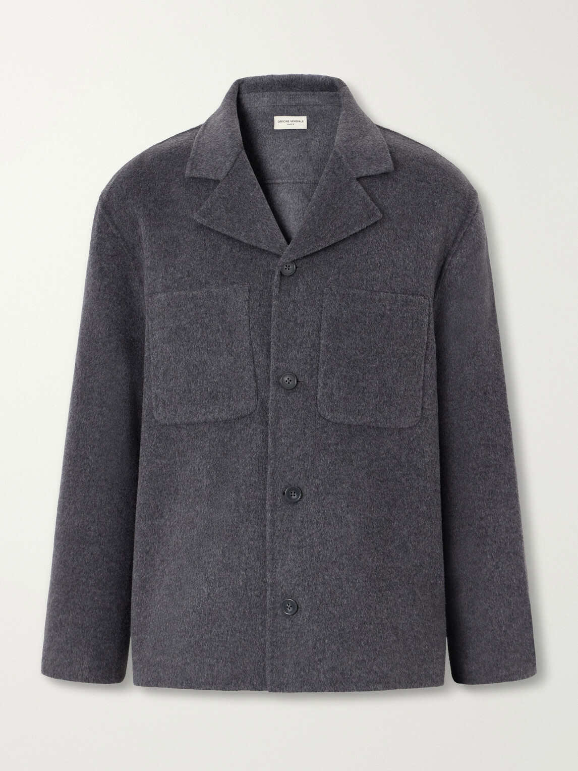 Officine Générale - Hayri Brushed-Wool Overshirt - Gray
