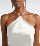 Danielle Frankel Bridal Mari caped wool and silk gown