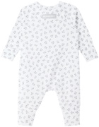 Burberry Baby White Thomas Bear Jumpsuit & Beanie