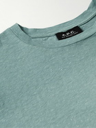 A.P.C. - Logo-Print Slub Cotton-Jersey T-Shirt - Green