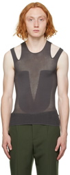 Dion Lee Gray Bodywear Tank Top