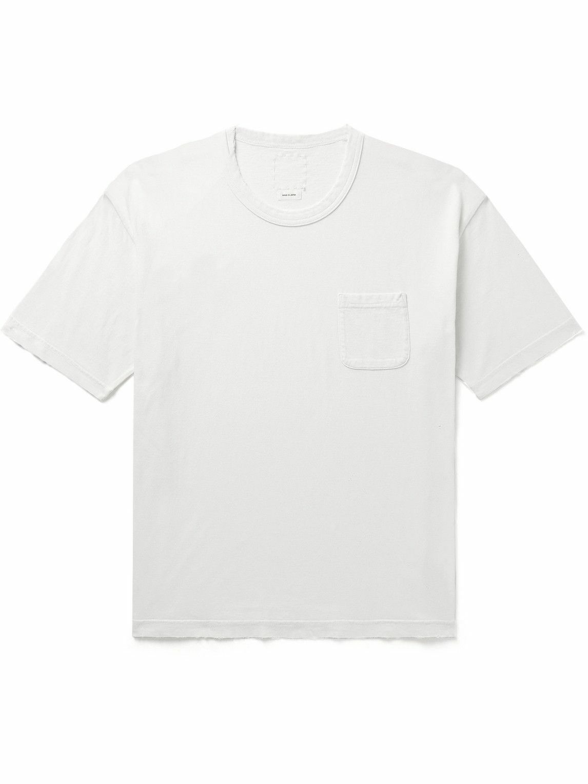 Visvim - Jumbo Distressed Cotton-Jersey T-Shirt - White Visvim