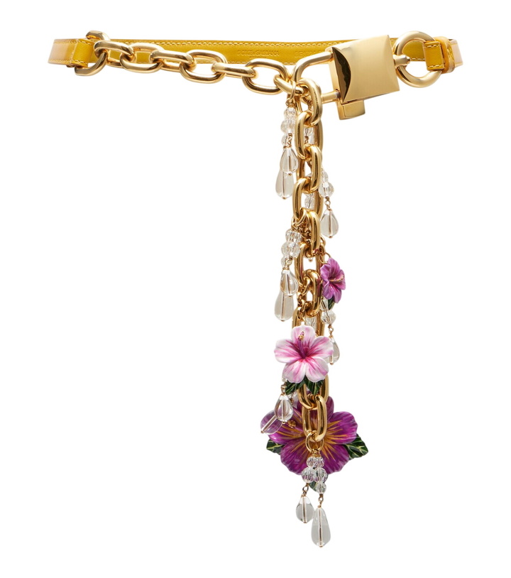 Photo: Dolce&Gabbana Embellished leather and chain belt